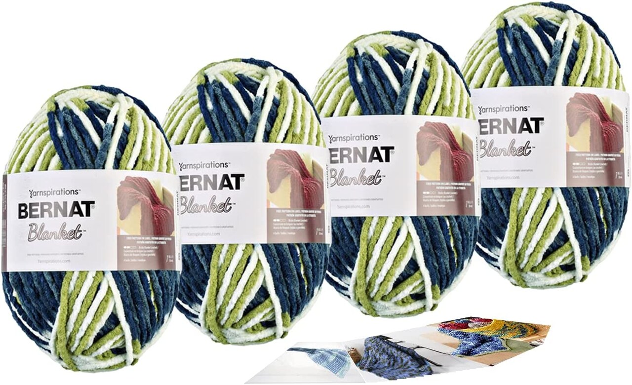 Bernat Blanket Yarn - Big Ball (10.5 oz) - 4 Pack (Oceanside)